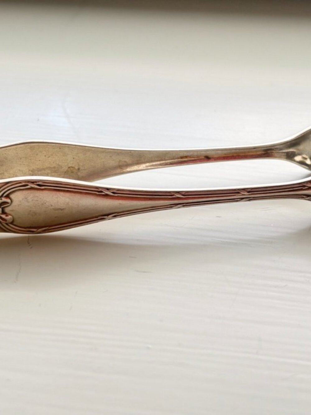 Christofle Rubans Silver Plated Sugar Tongs France c. 1926